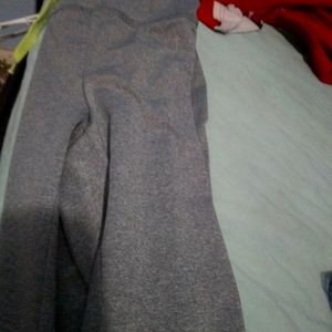 Workout pants and a normal shirt